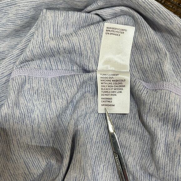 Zella Women's To & Fro Long Sleeve Hooded Lightweight Pullover Purple/Gray Sz S - Picture 9 of 10